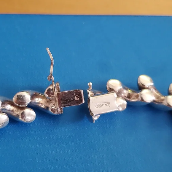 Bracelet QG 925 Italy Sterling Silver 27.4 grms , - Picture 5 of 12